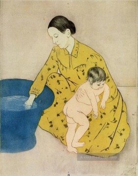 Mary Cassatt Werke - Die Childs Bath2 Mütter Kinder Mary Cassatt
